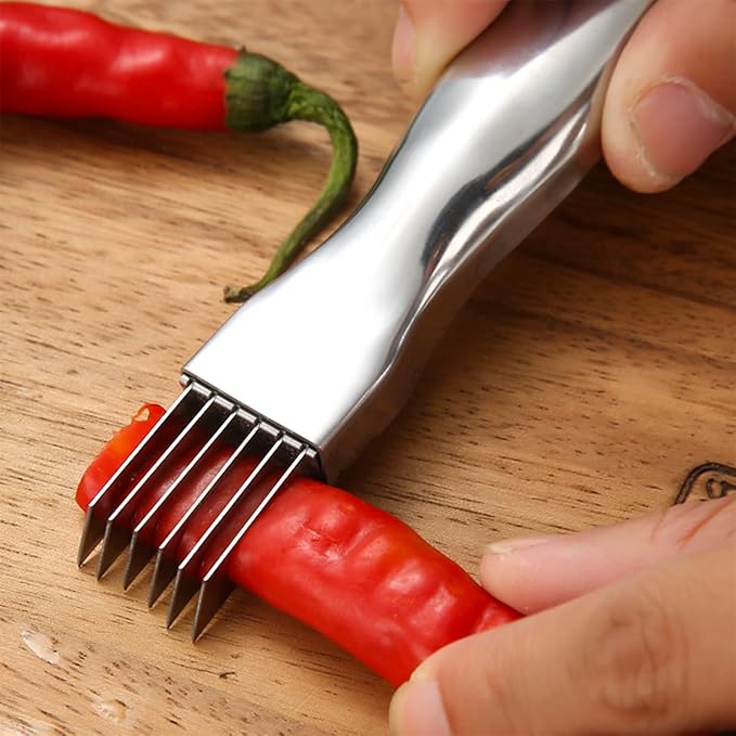 2 PCS Scallion Cutter Kitchen Scallion Cutters Shred Knife with Stainless Steel Scallions Cutter Vegetable Garlic Cutteres Food Speedy Chopper for Kitchen Cutting Vegetable Onion Garlic Cutteres Tool