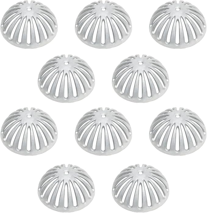 Leyso Heavy Duty Aluminum Drain Covers, Sink Drain Cover, Floor Drain Cover, Dome Strainer Cover for Compartment Sink, Kitchen, Outdoor, Garden, Restaurant 5-1/2" W x 2-1/4"H (10 PCS)