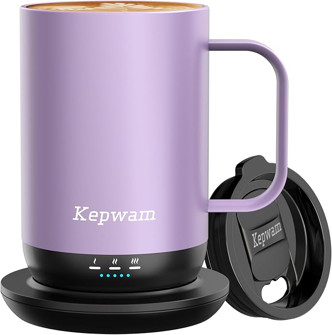 Self-Heating Coffee Mug T1, 16oz Rechargeable Heated Coffee Mug, Smart Coffee Warmer Mug with App-Controlled,Advanced Temperature-Controlled Heating Coffee Gifts for Women Men Coffee Lover