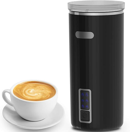 Milk Frother, 6-in-1 Electric Milk Steamer, 8.5oz/250ml Automatic Warm and Cold Foam Maker and Milk Warmer for Latte, Cappuccinos, Macchiato, From the Makers of Instant 400W, Black