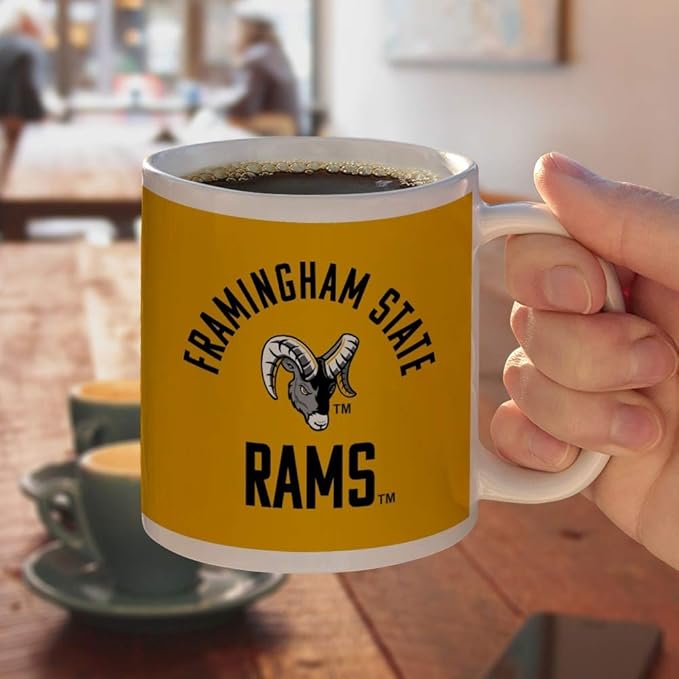 Framingham State University Ceramic Coffee Mug, Novelty Gift Mugs for Coffee, Tea and Hot Drinks, 11oz, White