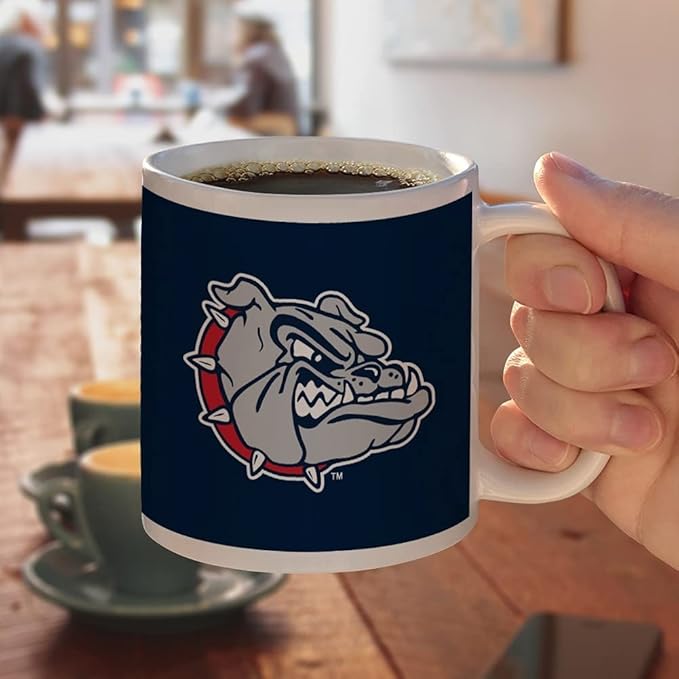 Gonzaga University Bulldogs Logo Ceramic Coffee Mug, Novelty Gift Mugs for Coffee, Tea and Hot Drinks, 11oz, White