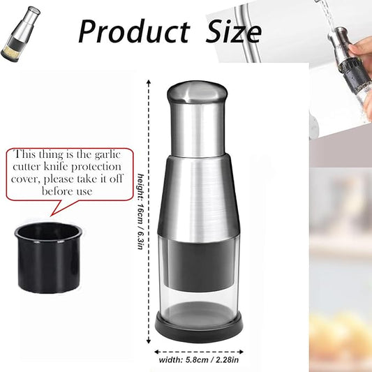 2025 Upgraded Compact Mini Dicer Food Chopper,Functional Manual Press, Stainless Steel Hand Food Chopper for Mincing Garlic Garlic Press Stainless Steel Manual Pressed Chopper