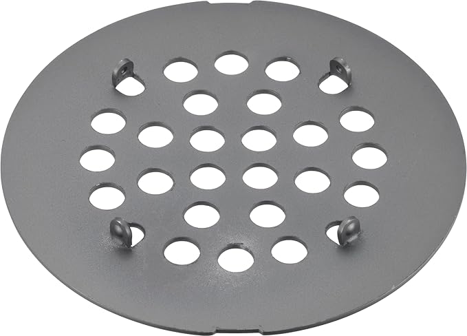 Bropury 4-1/4-Inch Easy-to-Install Snap-in Shower Drain Cover Floor Drain Replacement Cover Stainless Steel (Gun Grey)