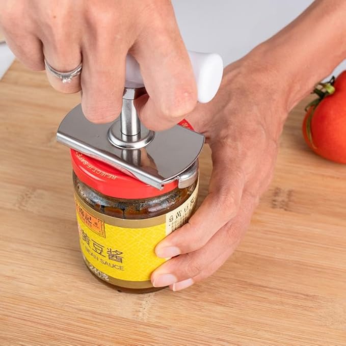 Jar Opener for Weak Hands, Manual Twist to Open Can Opener, Adjustable Stainless Steel Lid Loosener, Gripper Tight Top Remover for Seniors, Arthritis, Kitchen Loosener Gadgets