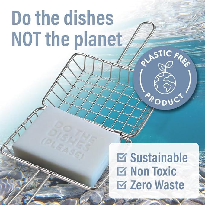 Country Trading Co. Natural Dish Soap Bars | 3 Pack | Concentrated Non-Toxic Dish Washing Soap | Plastic Free | Use with Soap Shaker for Zero Waste Dishwashing Detergent