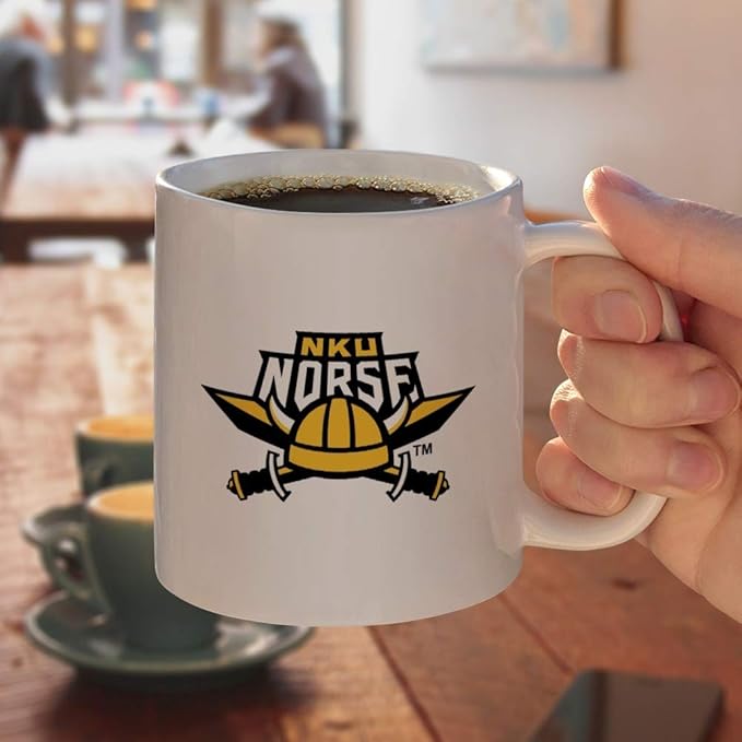 Northern Kentucky Norse Logo Ceramic Coffee Mug, Novelty Gift Mugs for Coffee, Tea and Hot Drinks, 11oz, White
