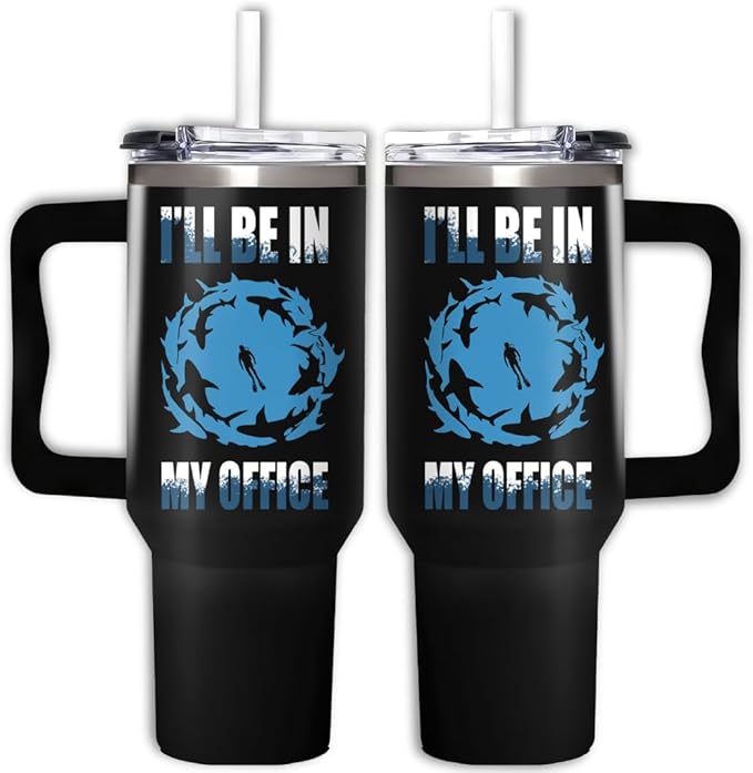 Scuba Diving Gifts for Men Women, Scuba Diving Gifts for Him Her 40oz Tumbler with Handle, Unique Gift for Divers Instructor, Gift for Birthday Christmas, Fathers Day Mothers Day