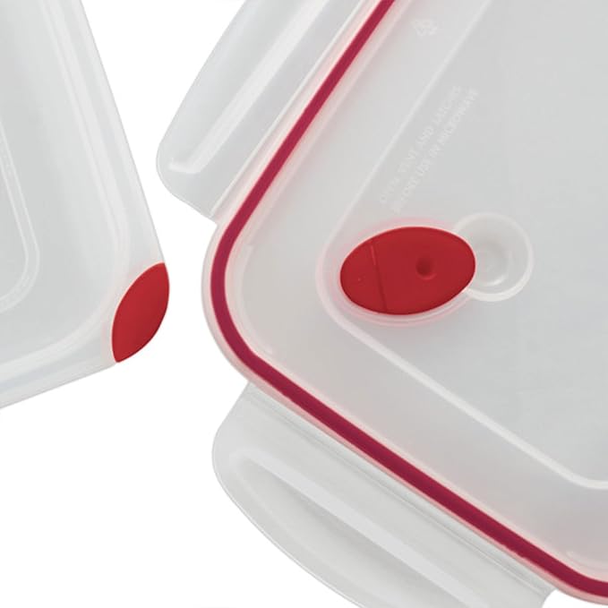 Sterilite Ultra-Seal 16 Cup Rectangle, Airtight Food Storage Container, Latching Lid, Microwave and Dishwasher Safe, Clear With Blue Gasket, 16-Pack
