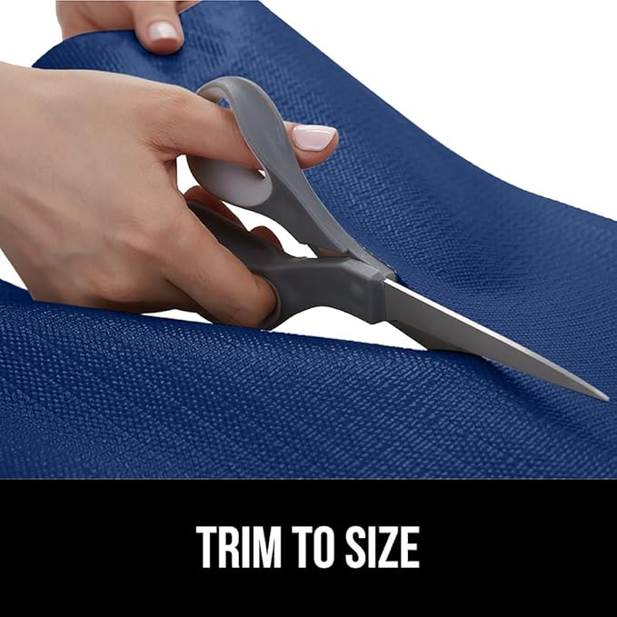 GORILLA GRIP DripGuard Shelf Liner, Non Adhesive Drawer and Kitchen Cabinet Protector, Slip Resistant BPA Free Smooth Surface Plastic Liners for Cabinets, Bathrooms, Closets, 12x240 Inch, Navy Blue