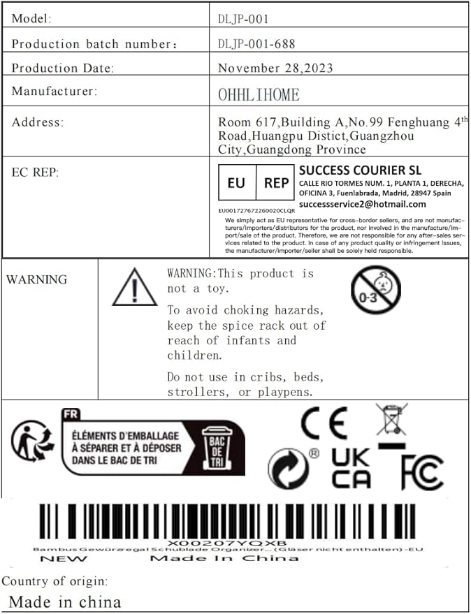 Bamboo Spice Drawer Organizer - 4 Pack 13"x4.7"x1.6" Spice Rack Tray - Spice Jars Drawers Insert - Seasoning Organizer for Drawers/Countertop (Jars not included)…