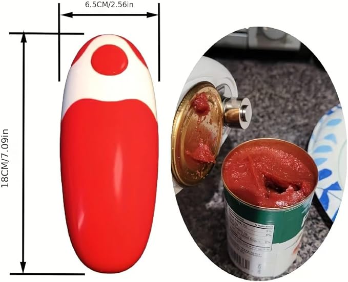 Battery Powered Electric Can Opener, Convenient Without Harm (batteries not included) - High Torque, Hands-Free for Seniors, Arthritis & Weak Grip - Automatic Smooth Cut Kitchen Tool