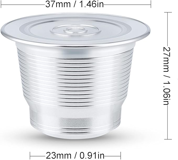 Reusable Coffee Pods, Stainless Steel Refillable Coffee Capsule, Capsule Pod Filter Cup Replacement for Coffee Machines Parts