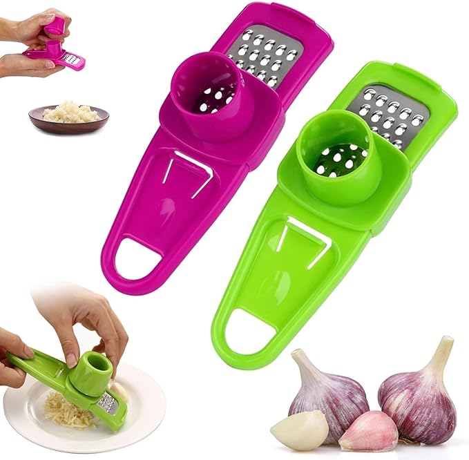 Red Hand Garlic Grinder-Small Hand Grinder for Garlic, 2024 New Hand Press Garlic Chopper, Hand Pepper Grinder, Garlic Press Hand Specialty Tools Kitchen and Dining, 1