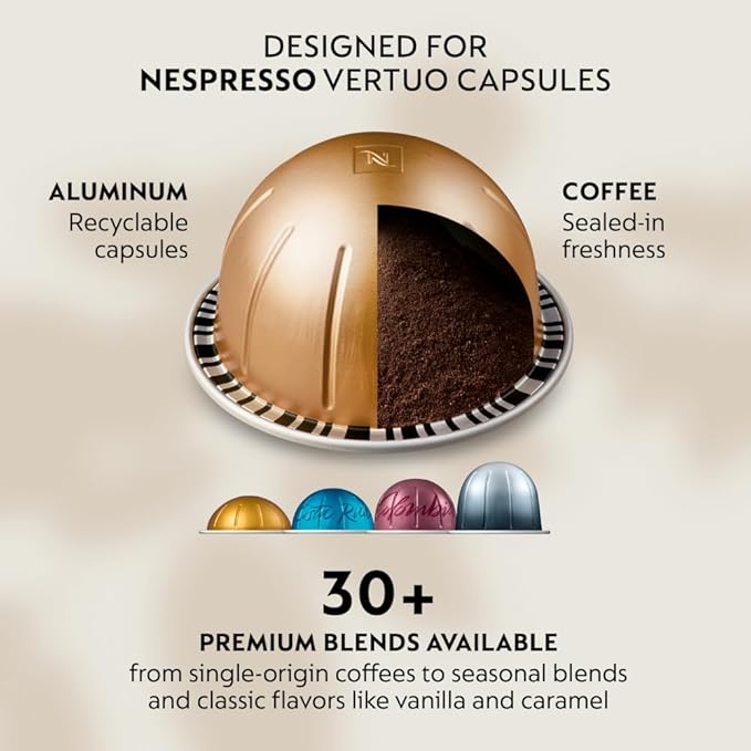Nespresso Vertuo Pop+ Coffee and Espresso Machine by De'Longhi with Aeroccino Milk Frother, Liquorice Black