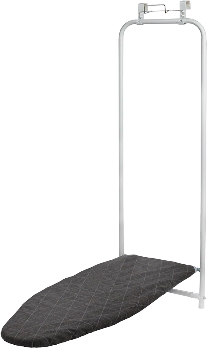 Household Essentials Over The Door Ironing Board, Perfect for Dorms or Small Spaces, White