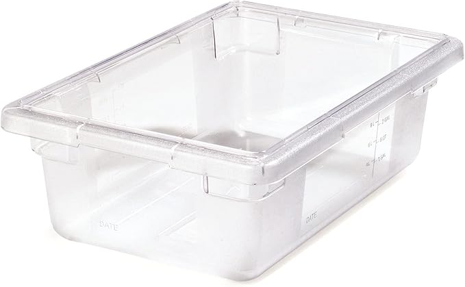 Carlisle FoodService Products Storplus Food Storage Container with Stackable Design for Catering, Buffets, Restaurants, Polycarbonate (Pc), 3.5 Gallons, Clear