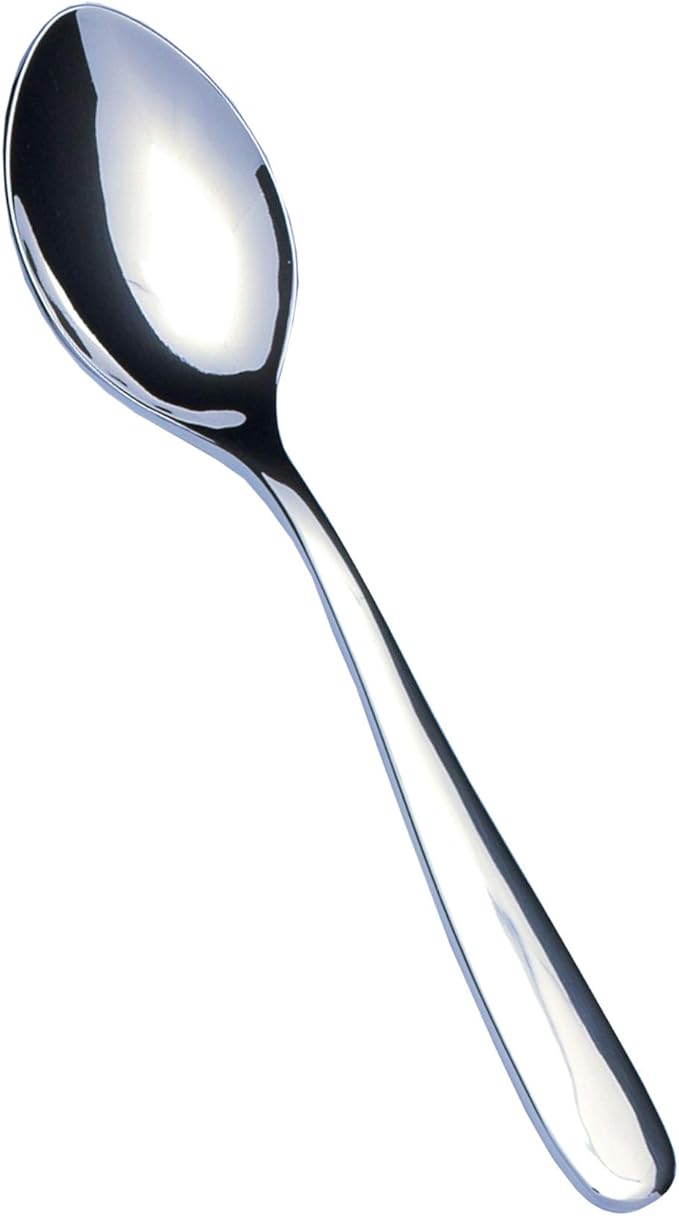 Fortessa Grand City 18/10 Stainless Steel Flatware Tea/Coffee Spoon, Set of 12,Silver