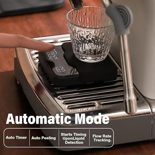BOOKOO Coffee Scale with Storage Bag Esprosse Scale with Timer Mini Digtial Coffee Scale Rechargeable with Auto Mode Flow Rate Mode Scale for Coffee APP Bluetooth Connection Coffee Bean Scale