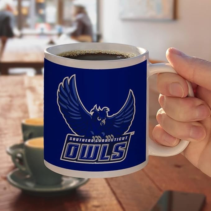 Southern Connecticut State University Primary Logo Ceramic Coffee Mug, Novelty Gift Mugs for Coffee, Tea and Hot Drinks, 11oz, White