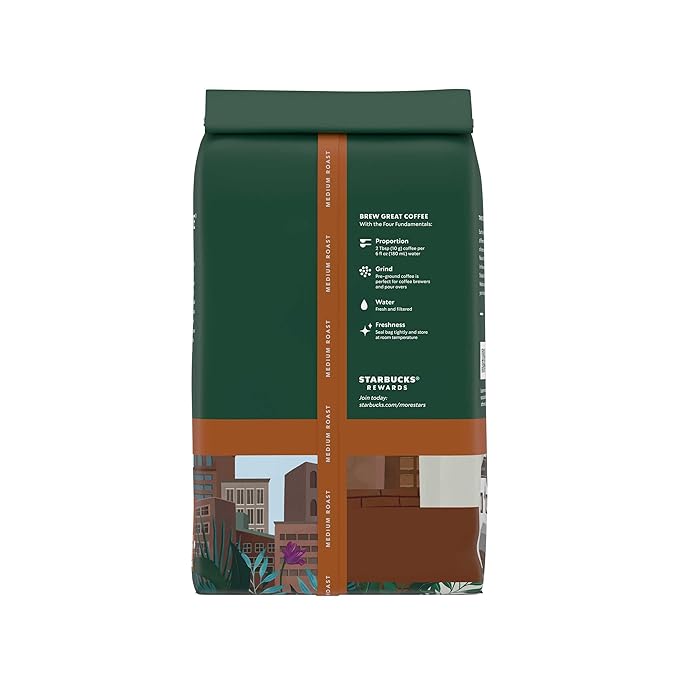 Starbucks Ground Coffee—Medium Roast Coffee—Pike Place Roast—100% Arabica—1 bag (18 oz)
