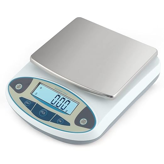 CGOLDENWALL High Precision Lab Digital Scale Analytical Electronic Balance Laboratory Lab Precision Scale Jewelry Scales Kitchen Precision Weighing Electronic Scales 0.01g Calibrated (5000g, 0.01g)