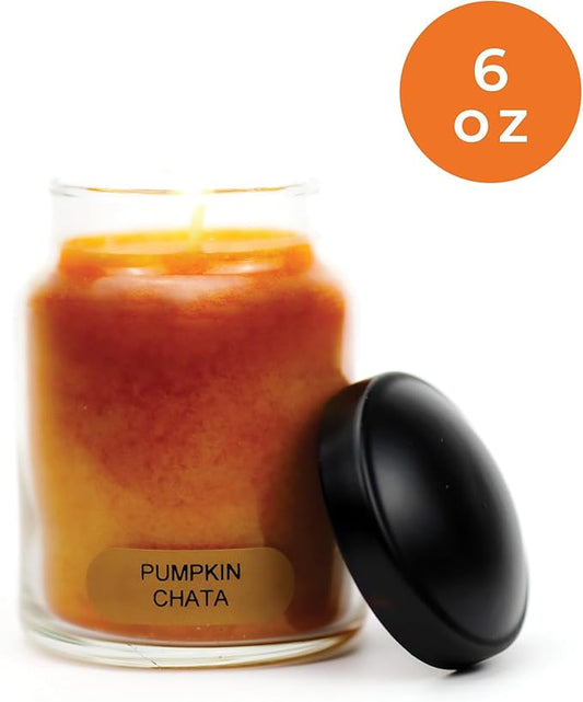 A Cheerful Giver - Pumpkin Chata - 6oz Baby Scented Candle Jar with Lid - Keepers of The Light - 30 Hours of Burn Time, Gift for Women, Orange