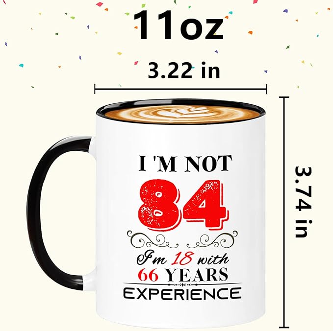 1941 84th Birthday Mug for Women Men, Turning 84 Year Old Birthday Gifts for Mom, Dad, Grandma, Grandpa, Wife, Husband, Daughter, Sister, Best Friends, Coworkers, Her, Him, 11oz Coffee Cup