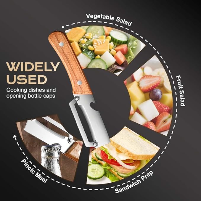 Multi Functional Vegetable Peeler for Kitchen, Ultra Sharp Stainless Steel Veggie, Fruit, Carrot, Orange & Potato Peeler with Ergonomic Handle, Julienne Peeler & Bottle Opener, Fruit Peeler (3pcs)