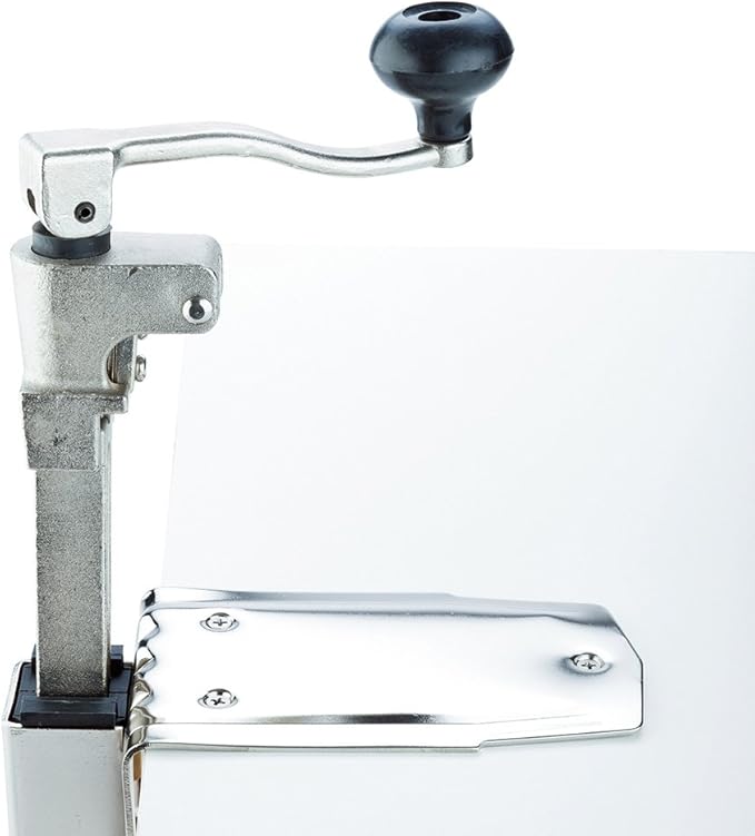 Restaurantware Met Lux 18 Inch Commercial Can Opener, 1 Heavy-Duty Industrial Can Opener - Screw-Down Base, Ergonomic Handle, Iron Table Top Can Opener, Built-In Blade, For Opening Food Cans