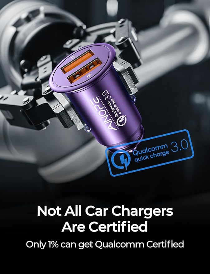 Super Fast Car Charger USB Fast Charge AINOPE Android Car Charger Adapter 45W All Metal Lighter USB Charger Quick Charge for iPhone 16/15/14/13/12/11pro/x/8/Samsung S24/S23/S22/S22+/Ultra/S21