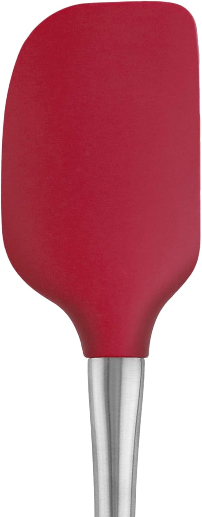 Tovolo Silicone Cooking Utensil Set of 6 Cayenne Red Ladle Slotted Turner Tongs Flex Core Spatula Scraper Mixing Spoon and Potato Masher, Dishwasher Safe Non Toxic BPA Free Silicone Kitchen Utensils