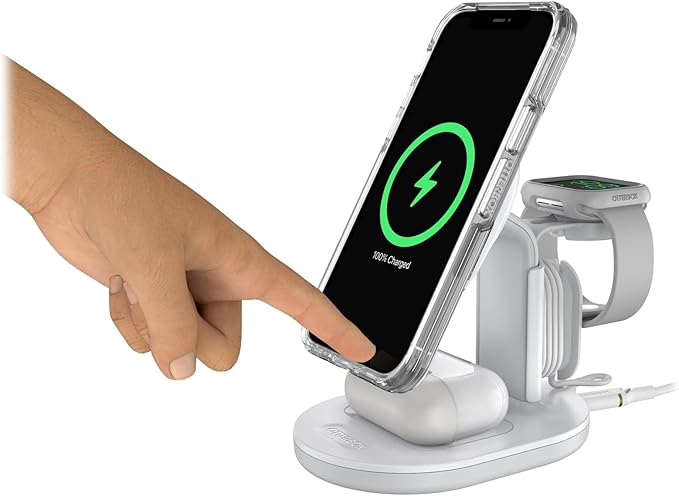 OtterBox 3-in-1 Wireless Charging Station for MagSafe - White