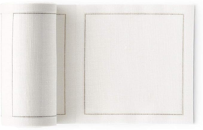 Linen Cocktail Napkin - 4.3 x 4.3 in - 50 units per roll - Cream
