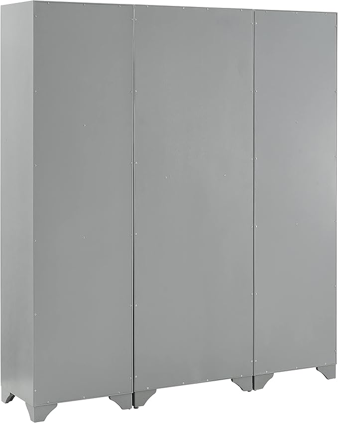 Crosley Furniture Tara 3-Piece Pantry Storage Cabinet Set with Shelves, Kitchen, Dining, or Laundry Room, Distressed Gray