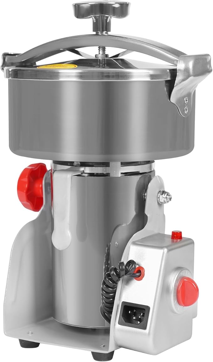 2500g Electric Grain Mill Grinder with High-pressure Cover, High Speed 4500W Commercial Grinders, Stainless Steel Machine for Dry Grains, Coffee, Corn(2500g/5.5lbs - B)