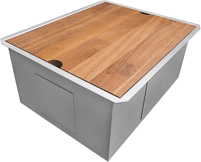 Ruvati 21-inch Workstation Bar Prep Undermount 16 Gauge Ledge Kitchen Sink Stainless Steel Single Bowl - RVH8307