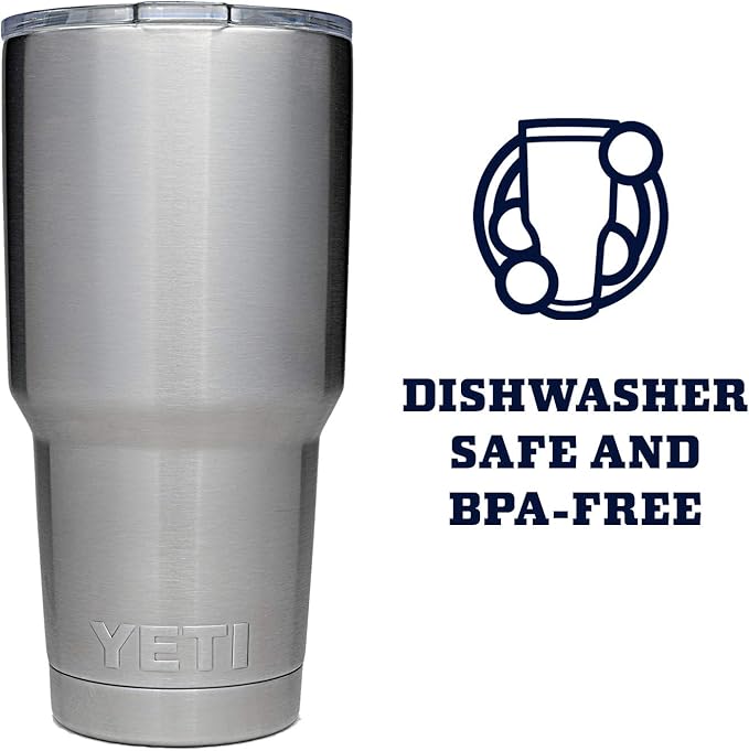 YETI Rambler 30 oz Stainless Steel Vacuum Insulated Tumbler w/MagSlider Lid, Stainless
