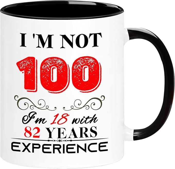 1925 100th Birthday Mug for Women Men, Turning 100 Year Old Birthday Gifts for Mom, Dad, Grandma, Grandpa, Wife, Husband, Uncle, Aunt, Sister, Best Friends, Coworkers, Her, Him, 11oz Coffee Cup