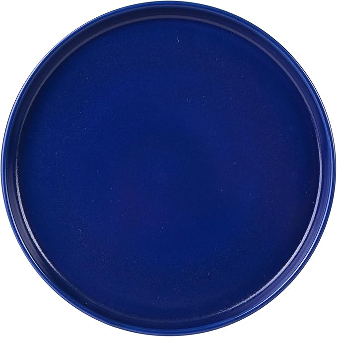 222 Fifth 12 Pieces Porcelain Dinnerware Set for 4, Elegant Navy Blue Plates and Bowls Sets, Matte Ceramic Dishes, Chip Resistant Kitchen and Dining Dish Set, Microwave & Dishwasher Safe, Kaden
