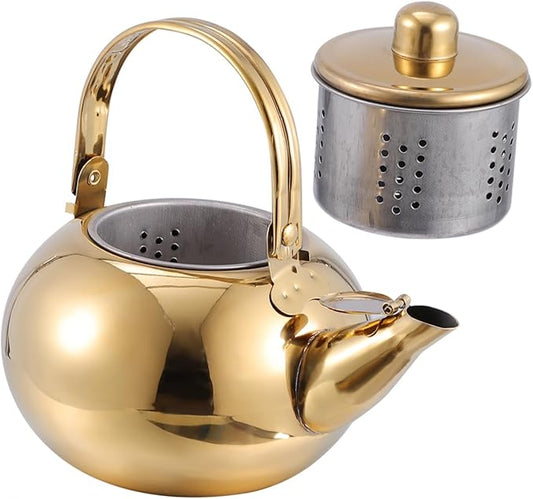ABOOFAN Stainless Steel Teakettle Strainer Heavy-duty Tea Kettle for Home Use Practical Portable Water Boiler Easy to Clean and Store for Tea and Brewing