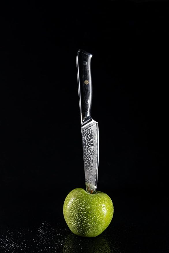 Oxford CHEF Utility (Petty) Knife 6 inch Damascus- Japanese- VG10 Super Steel 67 Layer High Carbon Stainless Steel-Razor Sharp, Stain & Corrosion Resistant, Awesome Edge Retention