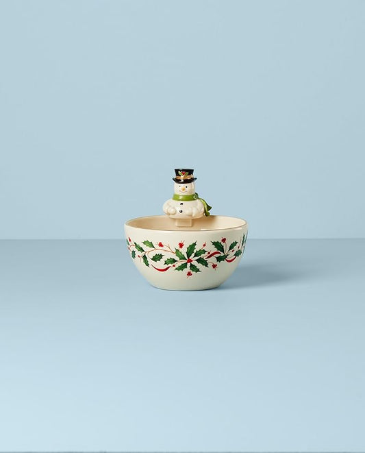 Lenox 893504 Holiday Snowman Bowl, Christmas Hosting