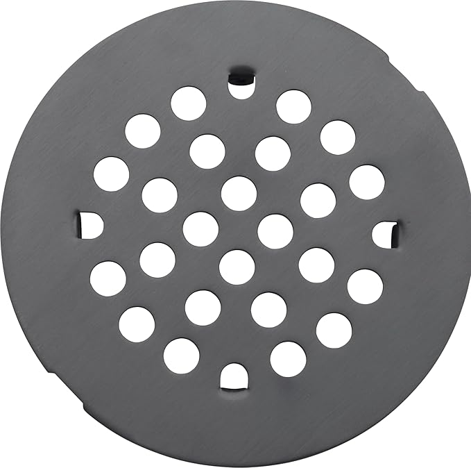 Bropury 4-1/4-Inch Easy-to-Install Snap-in Shower Drain Cover Floor Drain Replacement Cover Stainless Steel (Gun Grey)