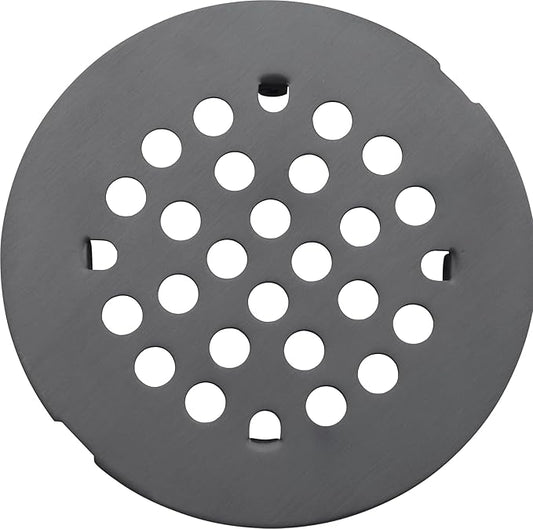 Bropury 4-1/4-Inch Easy-to-Install Snap-in Shower Drain Cover Floor Drain Replacement Cover Stainless Steel (Gun Grey)