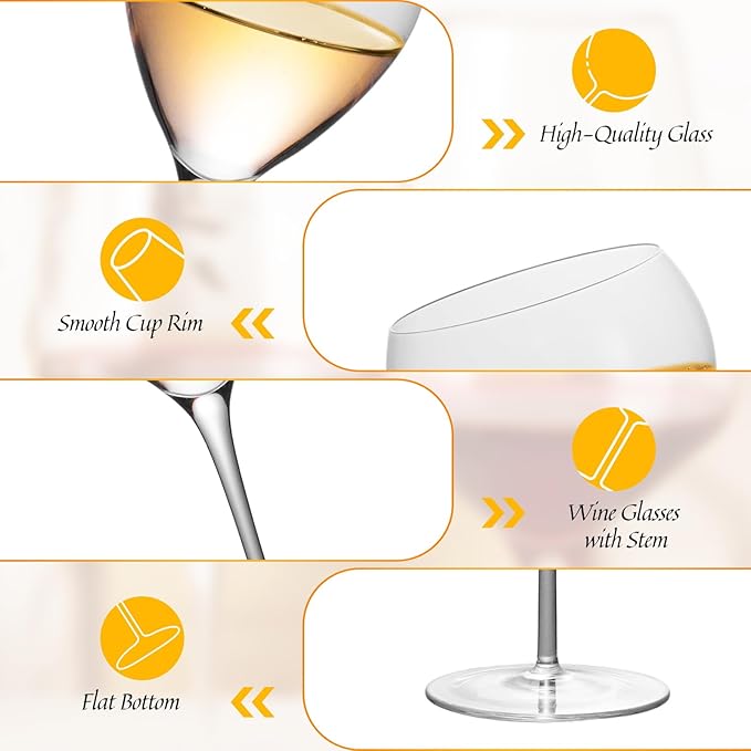 KAMMAK Martini Glasses Set of 2, 5.41 oz Clear Crystal Cocktail Glasses with Stem, Reusable Cocktail Glassware for Wedding Birthday Party, Bar, Margarita, Whiskey, Gin, Tequila, ZY12701