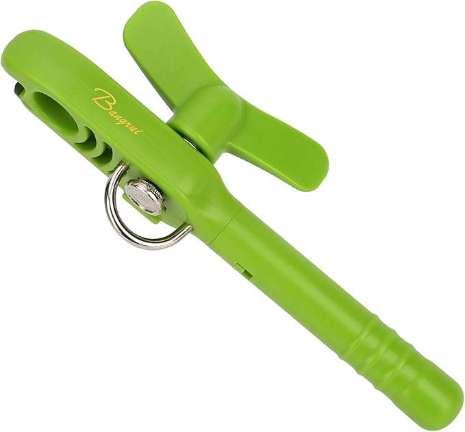 Home Kitchen Restaurant Safety Bottle Jar Wine Manual Can Opener&Bangrui Professional 4-in-1 Can Opener keeps smooth edges. With a corkscrew folded in the lever. Best Gadget for Kitchen Use (Green)