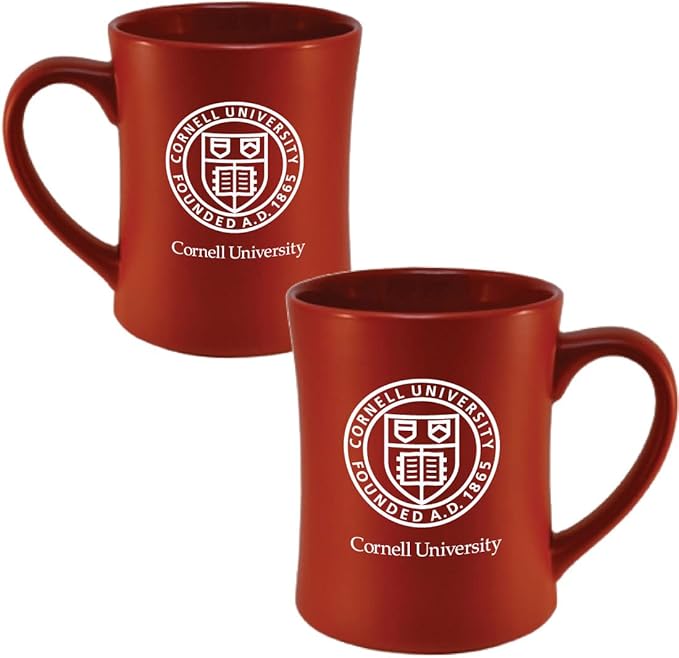 Cornell Big Red Ceramic 16oz Sculpted Mug – Official Team Logo Coffee Cup – Handwash Recommended – Individually Boxed
