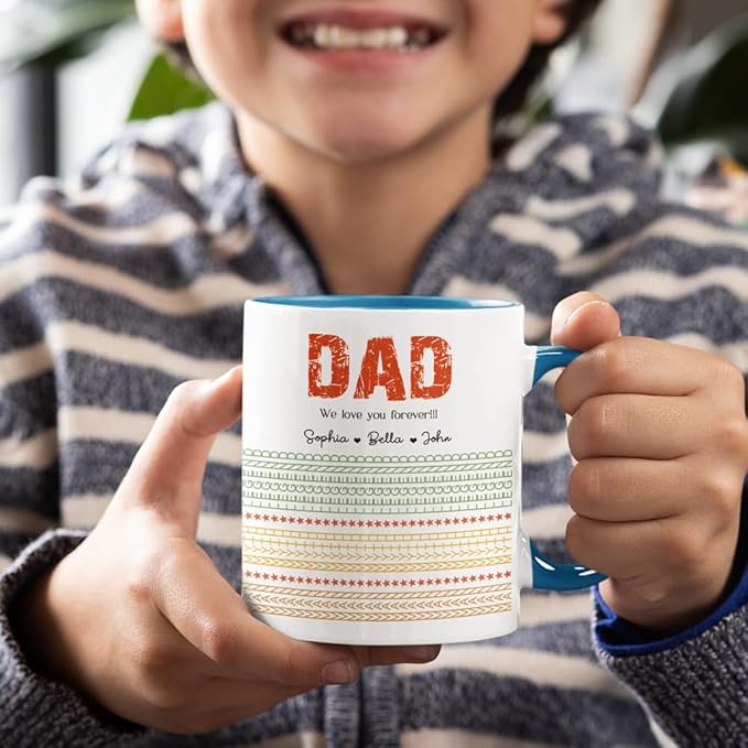 Personalized Hidden Message Mug Gifts for Dad - Custom Man Myth Legend Cup, Funny Mug Gift For Father's Day, Birthday, Christmas, 16 Oz 11 Oz Ceramic Dad Coffee Mugs from Daughter or Son