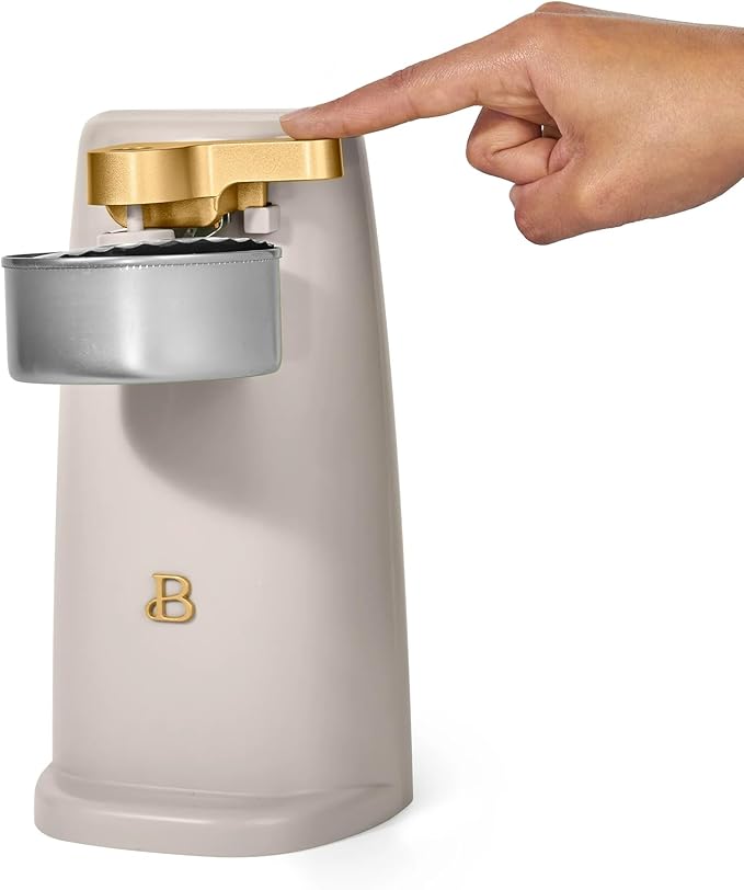 Beautiful Automatic Can Opener Kit, Hands-Free Electric Opener with Safety Auto-Stop & Magnetic Lid Catcher, Special Edition(Porcini)